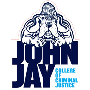 John Jay College logo with Bloodhound